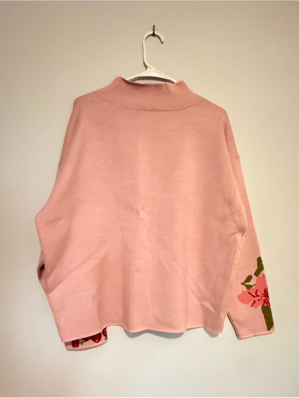 Maeve Pink Floral Turtleneck Sweater - Picture 4 of 4